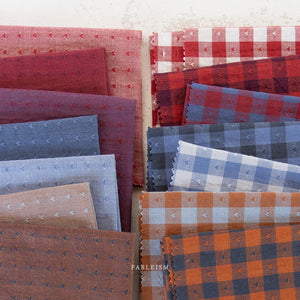 Gingham Dobby Hearts in Royal QH-GH55-03-ROYAL | Queen of Hearts by Fableism Supply Co. | Continuous Yardage | Fat Quarter