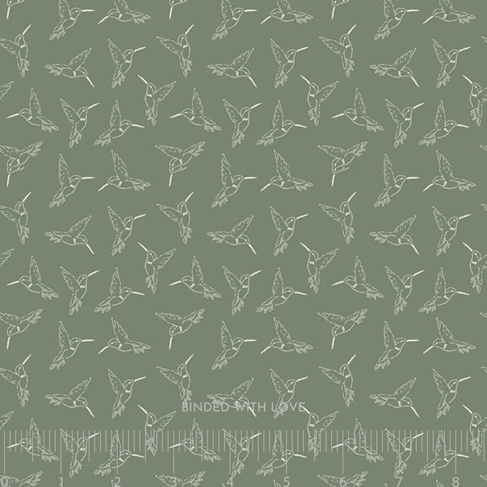 Hummingbirds Sage 7595-66 | Garden Party by Maureen Fiorellini | Studio E Fabrics | Continuous Yardage | Fat Quarter