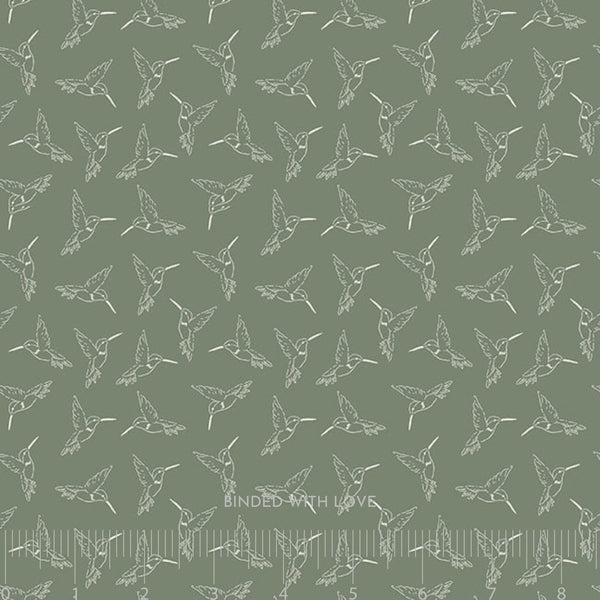 Hummingbirds Sage 7595-66 | Garden Party by Maureen Fiorellini | Studio E Fabrics | Continuous Yardage | Fat Quarter