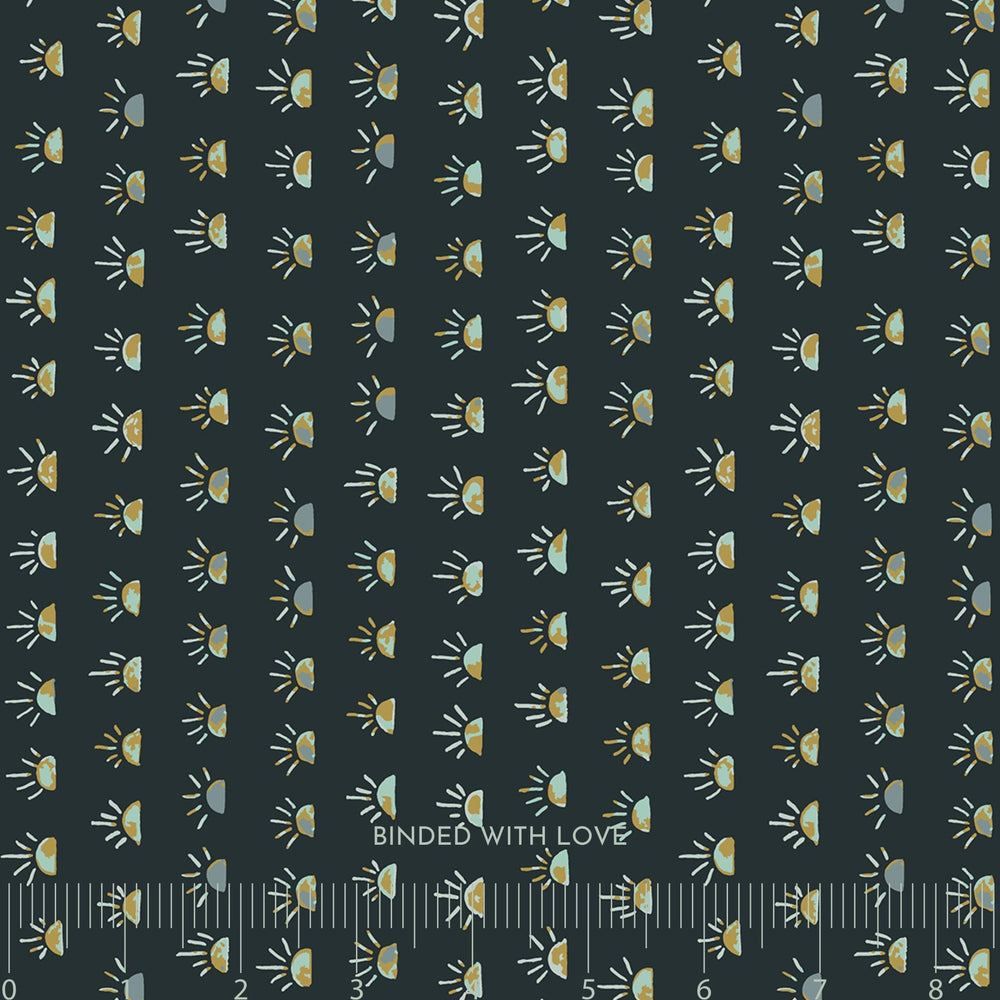 Moon Flower Moss HJ102-MO3 | Dusk til Dawn by Hope Johnson | Cotton + Steel | Continuous Yardage | Fat Quarter | Quilting Fabric