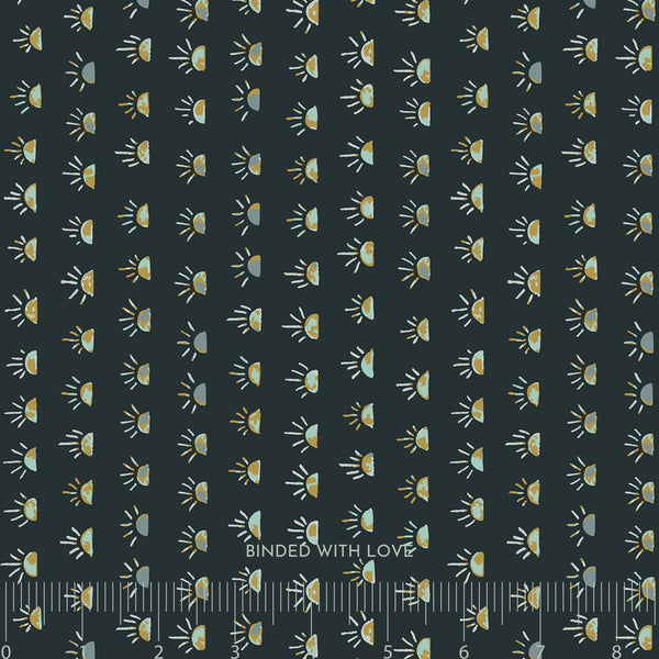 Moon Flower Moss HJ102-MO3 | Dusk til Dawn by Hope Johnson | Cotton + Steel | Continuous Yardage | Fat Quarter | Quilting Fabric