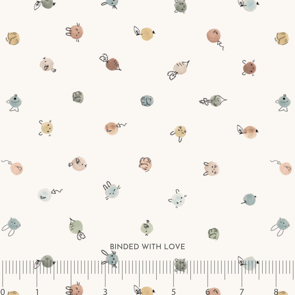 Dots Cream 90949-11 | Cotton-Tale by Bernadett Urbanovics | Figo Fabrics | Continuous Yardage | Fat Quarter | Quilting Fabric
