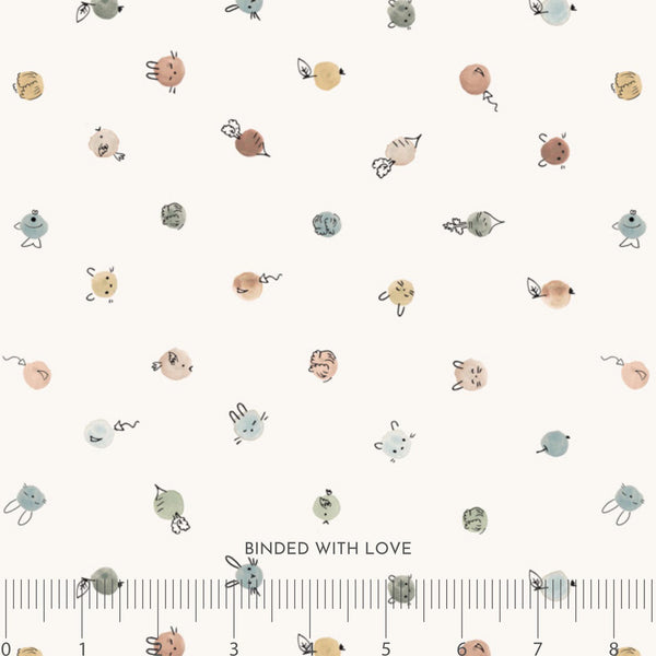 Dots Cream 90949-11 | Cotton-Tale by Bernadett Urbanovics | Figo Fabrics | Continuous Yardage | Fat Quarter | Quilting Fabric