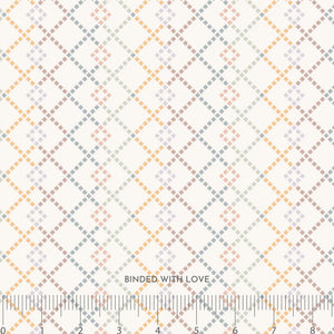 Diamonds Cream 90951-11 | Cotton-Tale by Bernadett Urbanovics | Figo Fabrics | Continuous Yardage | Fat Quarter | Quilting Fabric