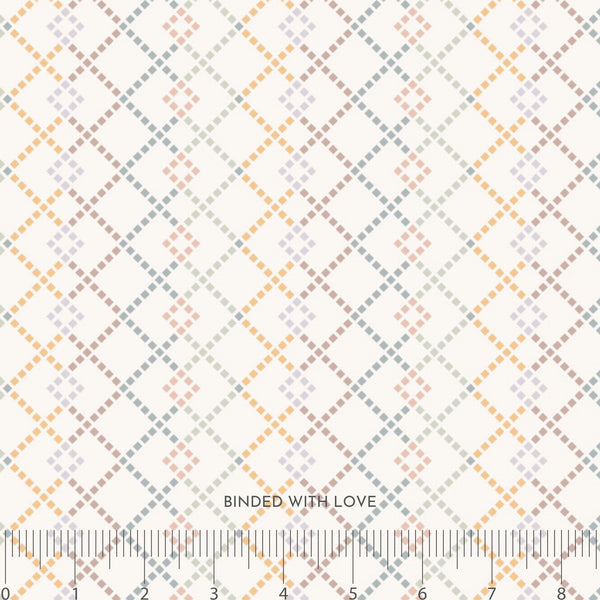 Diamonds Cream 90951-11 | Cotton-Tale by Bernadett Urbanovics | Figo Fabrics | Continuous Yardage | Fat Quarter | Quilting Fabric