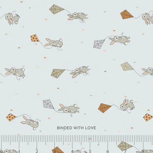 Kites Gray 90954-90 | Cotton-Tale by Bernadett Urbanovics | Figo Fabrics | Continuous Yardage | Fat Quarter | Quilting Fabric
