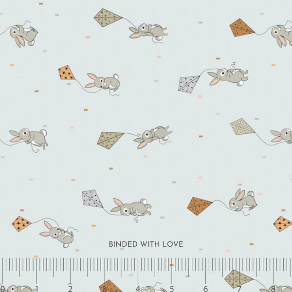 Kites Gray 90954-90 | Cotton-Tale by Bernadett Urbanovics | Figo Fabrics | Continuous Yardage | Fat Quarter | Quilting Fabric