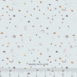 Stars Gray 90955-90 | Cotton-Tale by Bernadett Urbanovics | Figo Fabrics | Continuous Yardage | Fat Quarter | Quilting Fabric