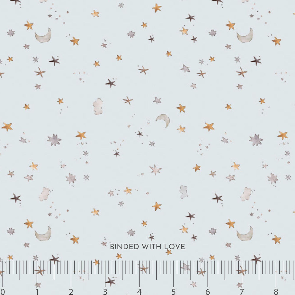 Stars Gray 90955-90 | Cotton-Tale by Bernadett Urbanovics | Figo Fabrics | Continuous Yardage | Fat Quarter | Quilting Fabric