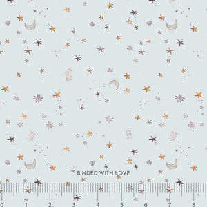 Stars Gray 90955-90 | Cotton-Tale by Bernadett Urbanovics | Figo Fabrics | Continuous Yardage | Fat Quarter | Quilting Fabric