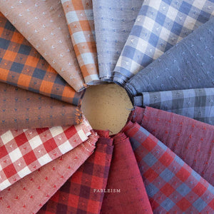 Gingham Dobby Hearts in Royal QH-GH55-03-ROYAL | Queen of Hearts by Fableism Supply Co. | Continuous Yardage | Fat Quarter