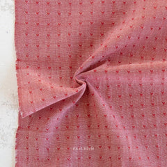 Dobby Hearts in Cherry QH-DH55-01-CHERRY | Queen of Hearts by Fableism Supply Co. | Continuous Yardage | Fat Quarter