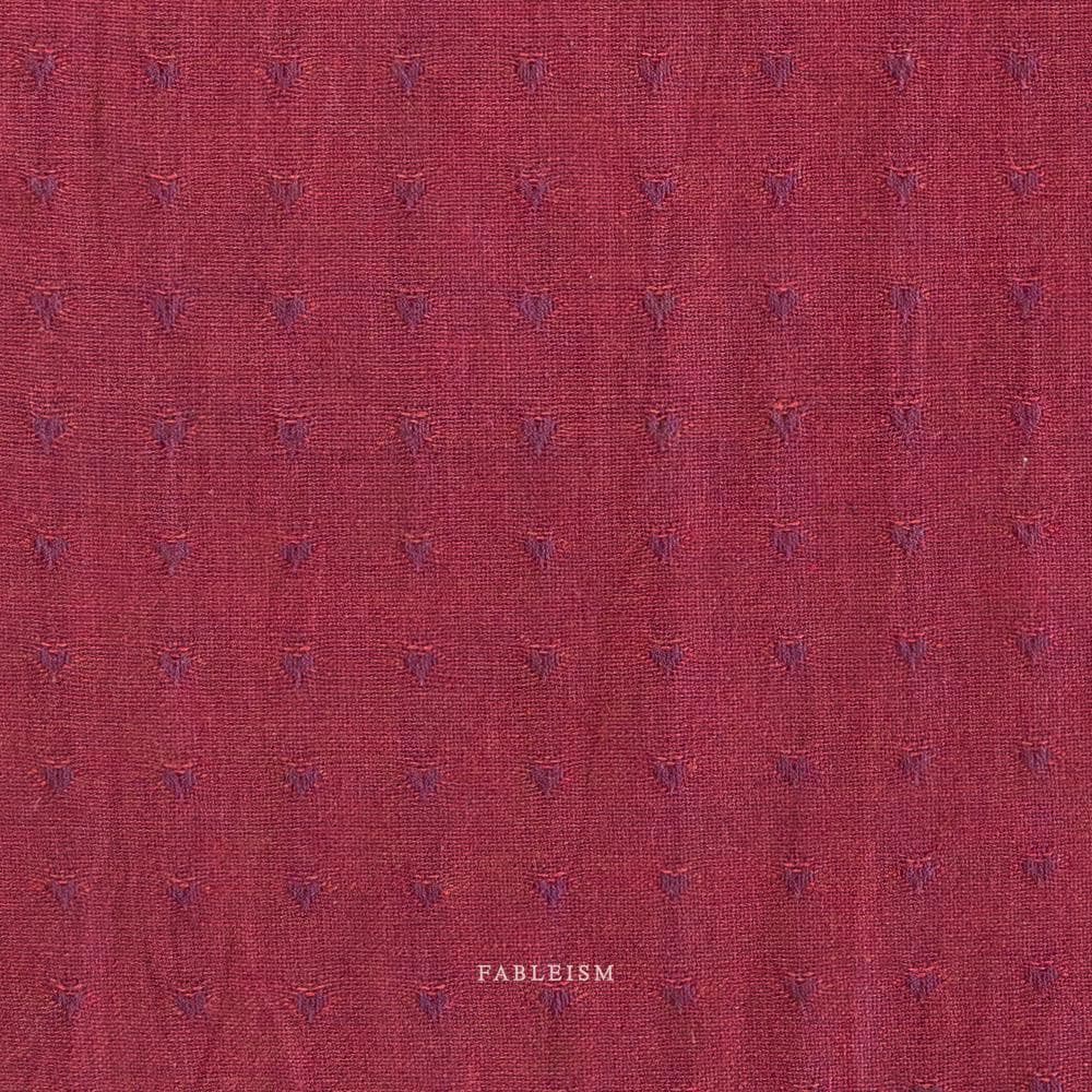 Dobby Hearts in Marashino QH-DH55-02-MARASHINO | Queen of Hearts by Fableism Supply Co. | Continuous Yardage | Fat Quarter