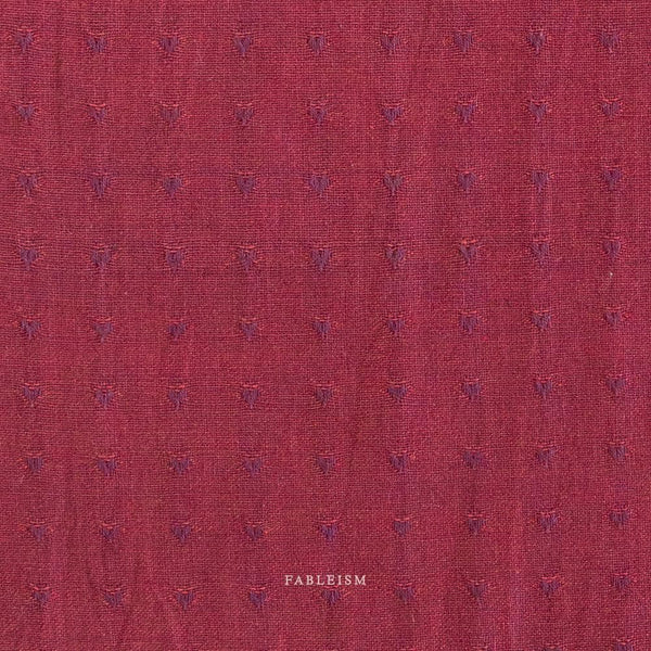 Dobby Hearts in Marashino QH-DH55-02-MARASHINO | Queen of Hearts by Fableism Supply Co. | Continuous Yardage | Fat Quarter