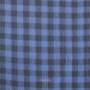 Gingham Dobby Hearts in Blueberry QH-GH55-04-BLUEBERRY | Queen of Hearts by Fableism Supply Co. | Continuous Yardage | Fat Quarter