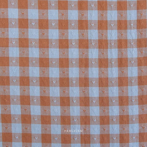 Gingham Dobby Hearts in Riviera QH-GH55-06-RIVIERA | Queen of Hearts by Fableism Supply Co. | Continuous Yardage | Fat Quarter
