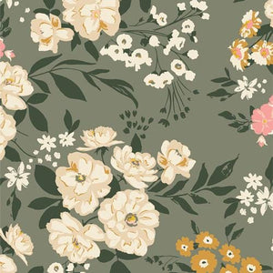 FLANNEL Garden Sonnet Dim F39200a | A Year In Petals by Bonnie Christine | Art Gallery Fabrics | Continuous Yardage | Fat Quarter