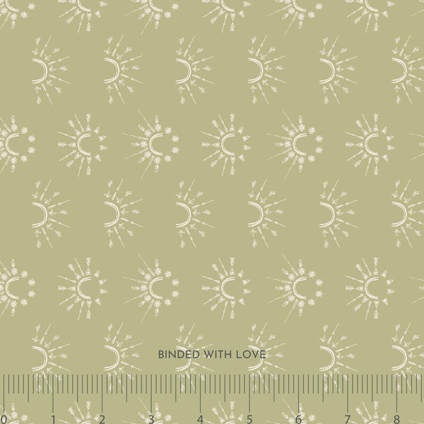 New Dawn Subdued Olive 90951-11 | Serendipity’s Symphony by Niyavii Design | Cotton + Steel | Continuous Yardage | Fat Quarter
