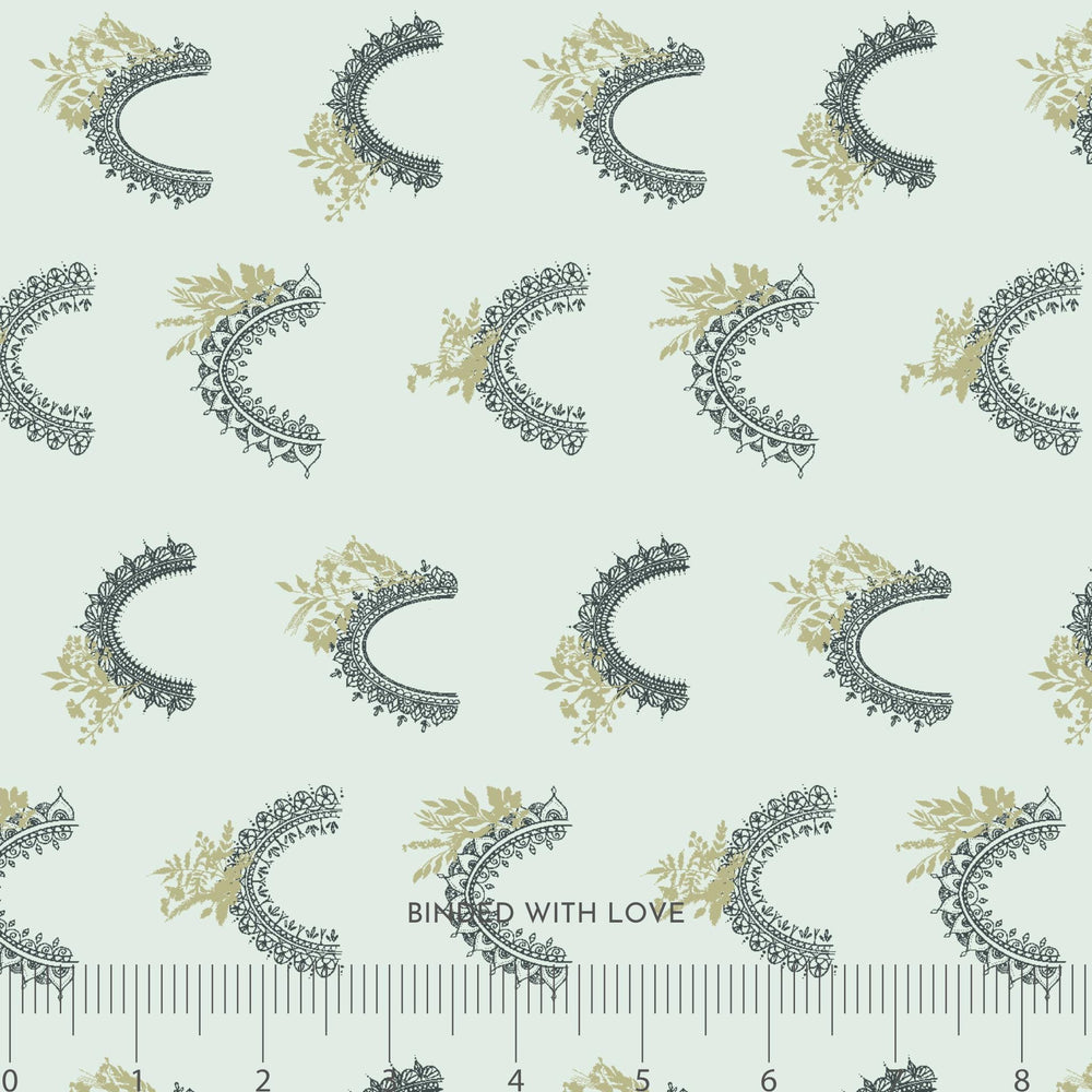 Majestic Arcs Sage Mist ND101-SM1 | Serendipity’s Symphony by Niyavii Design | Cotton + Steel | Continuous Yardage | Fat Quarter | Fabric