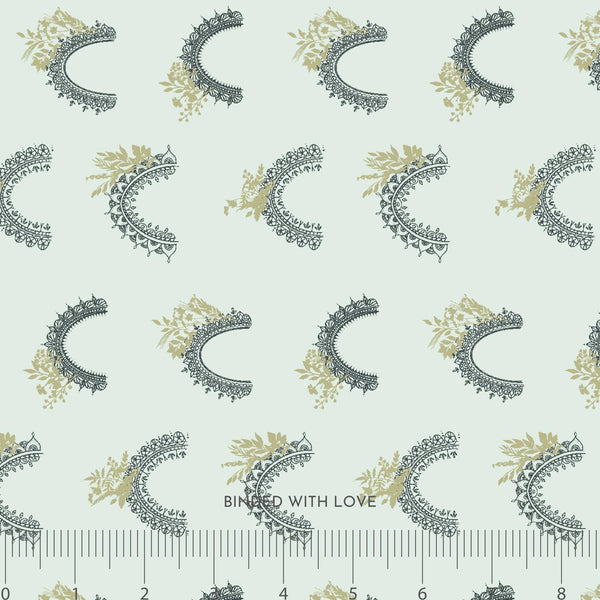 Majestic Arcs Sage Mist ND101-SM1 | Serendipity’s Symphony by Niyavii Design | Cotton + Steel | Continuous Yardage | Fat Quarter | Fabric
