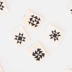 Quilt Block Multipack Organic Cotton Labels | Sarah Hearts Labels | 8 Pack Sewing Woven Labels | Perfect Gift for Sewist or Quilter