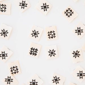 Quilt Block Multipack Organic Cotton Labels | Sarah Hearts Labels | 8 Pack Sewing Woven Labels | Perfect Gift for Sewist or Quilter