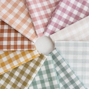 Camp Gingham in Granite CMP-03-GRANITE |Camp Gingham by Fableism Supply Co. | Continuous Yardage | Fat Quarter | Yarn Dyed Wovens