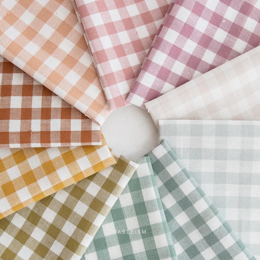 Camp Gingham in Mist CMP-02-MIST |Camp Gingham by Fableism Supply Co. | Continuous Yardage | Fat Quarter | Yarn Dyed Wovens