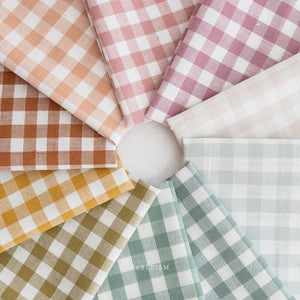 Camp Gingham in Mist CMP-02-MIST |Camp Gingham by Fableism Supply Co. | Continuous Yardage | Fat Quarter | Yarn Dyed Wovens
