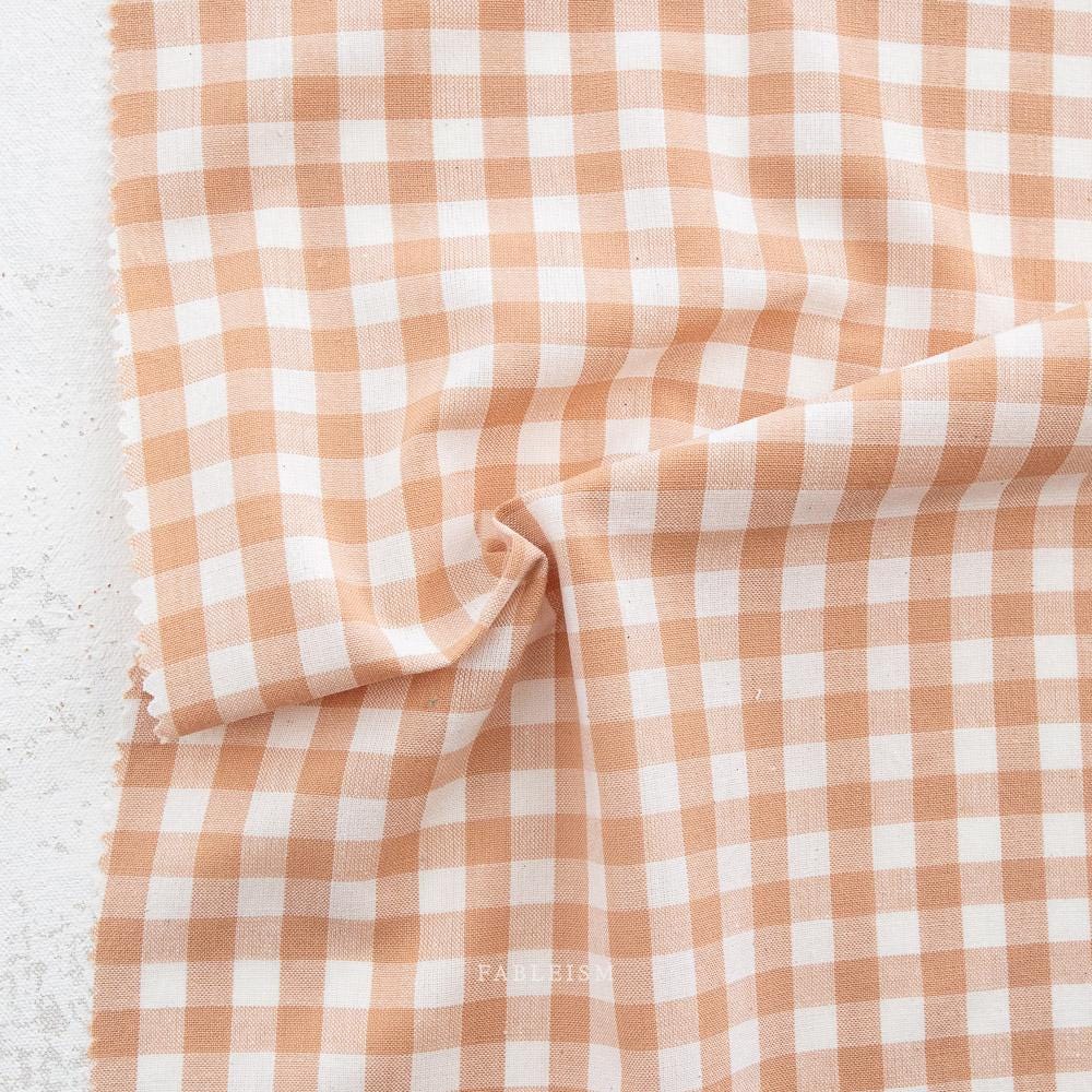 Camp Gingham in Merit Pink CMP-08-MERIT-PINK |Camp Gingham by Fableism Supply Co. | Continuous Yardage | Fat Quarter | Yarn Dyed Wovens