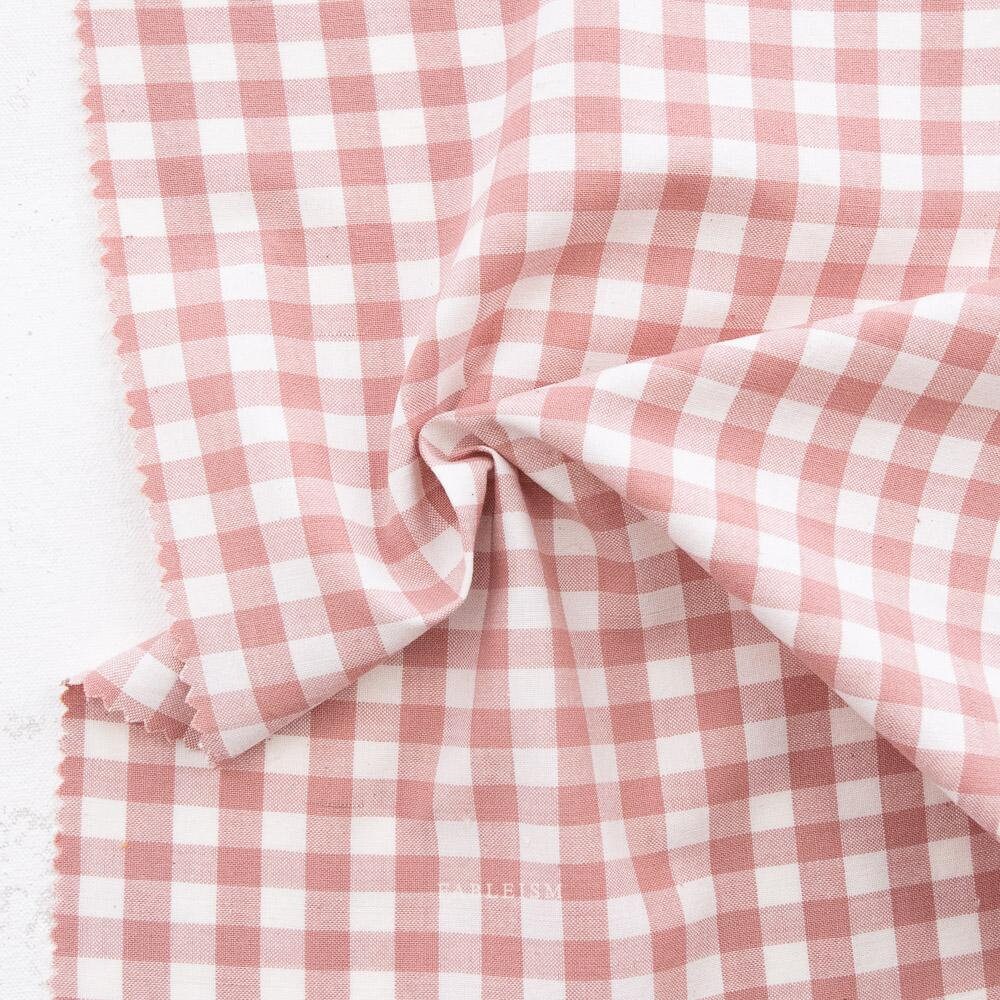 Camp Gingham in Rosa CMP-09-ROSA |Camp Gingham by Fableism Supply Co. | Continuous Yardage | Fat Quarter | Yarn Dyed Wovens