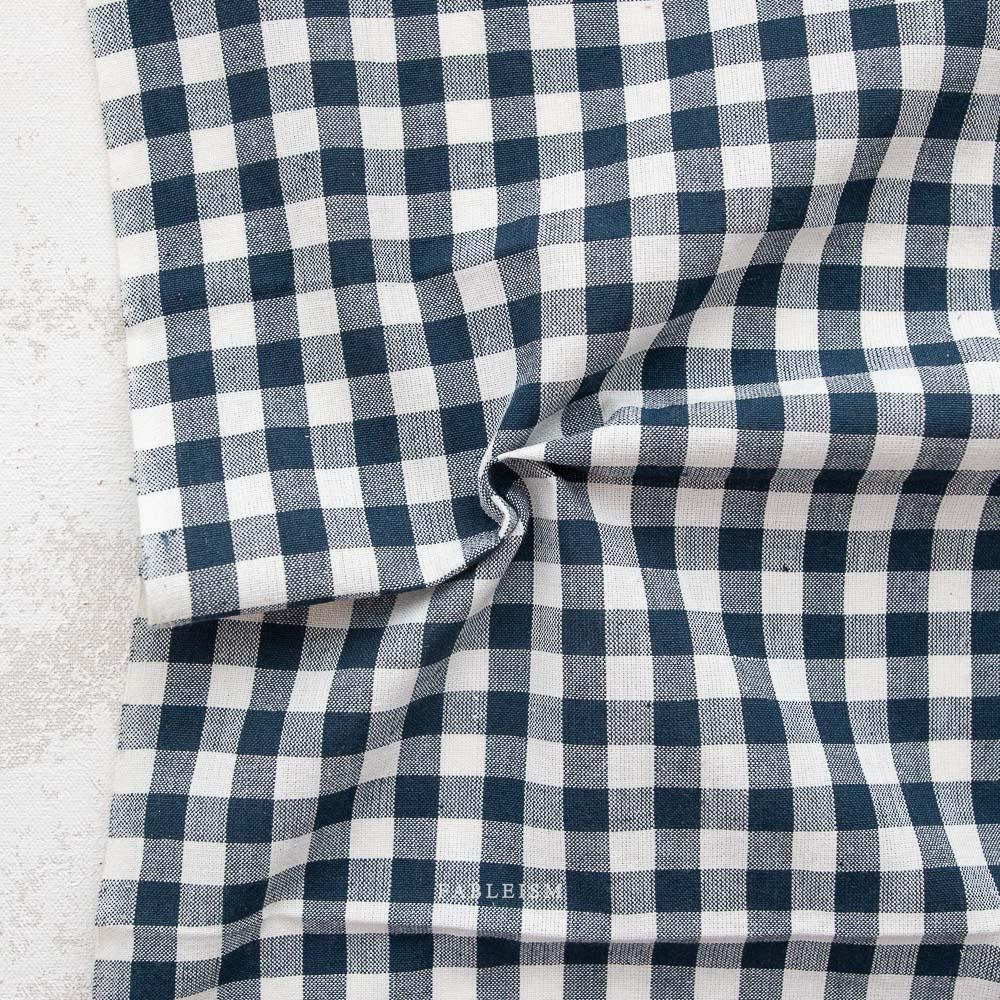 Camp Gingham in Midnight CMP-11-MIDNIGHT |Camp Gingham by Fableism Supply Co. | Continuous Yardage | Fat Quarter | Yarn Dyed Wovens