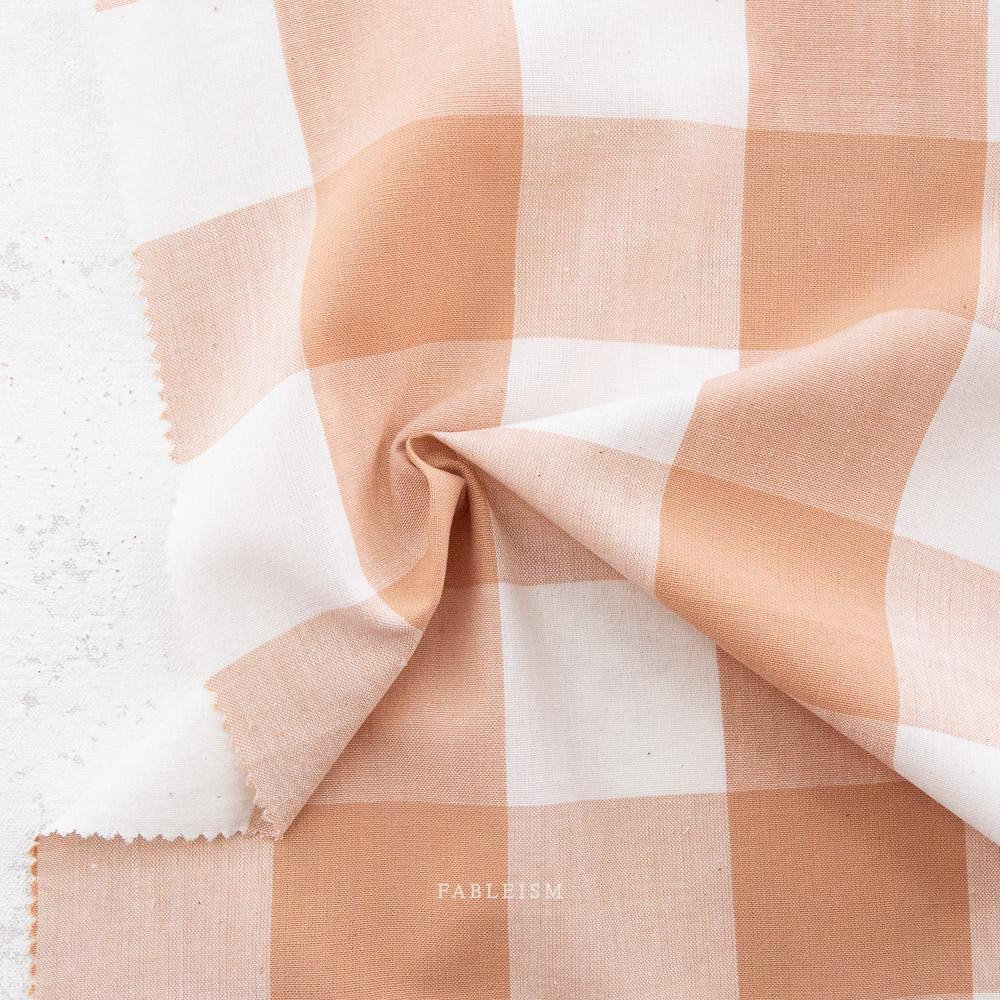 Large Camp Gingham in Merit Pink CMPLG-08-MERIT-PINK |Camp Gingham by Fableism Supply Co. | Yardage | Fat Quarter | Yarn Dyed Wovens