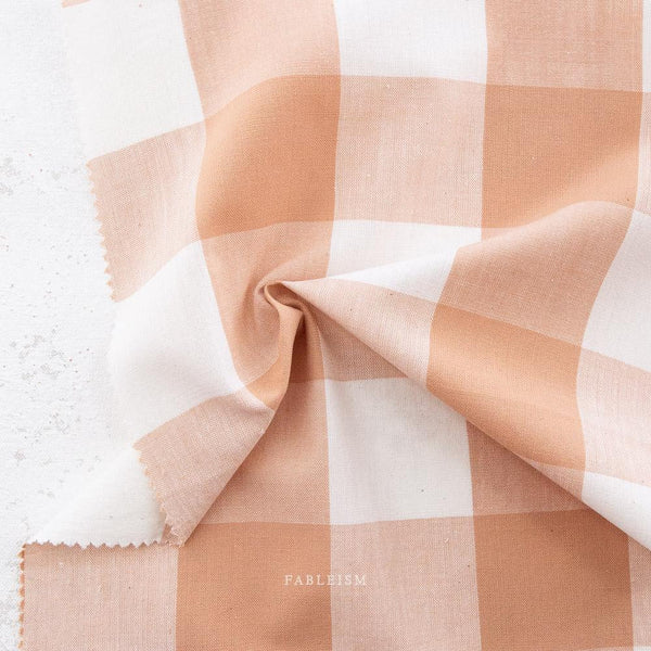 Large Camp Gingham in Merit Pink CMPLG-08-MERIT-PINK |Camp Gingham by Fableism Supply Co. | Yardage | Fat Quarter | Yarn Dyed Wovens