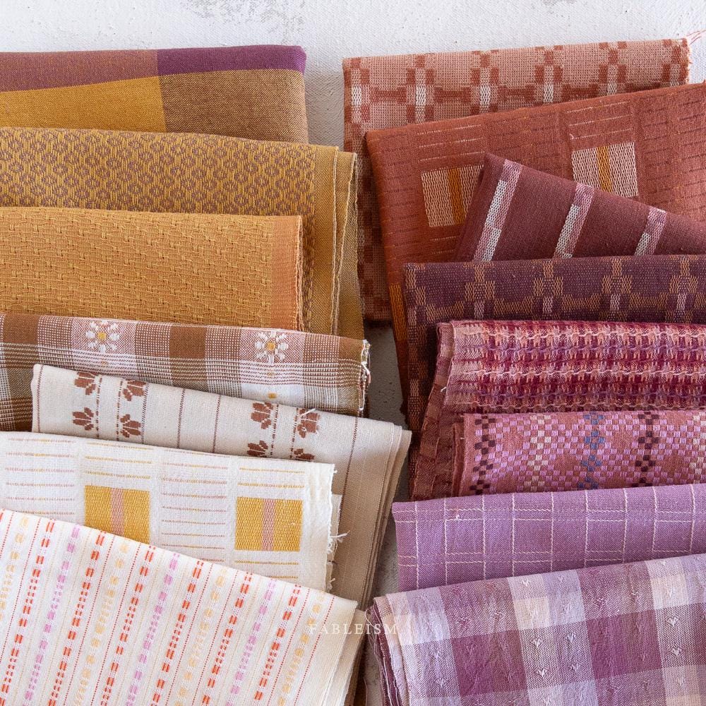 Tweed Weave in Rosebed GLDHR-09-ROSEBED | Golden Hour by Fableism Supply Co. | Continuous Yardage | Fat Quarter | Yarn Dyed Woven