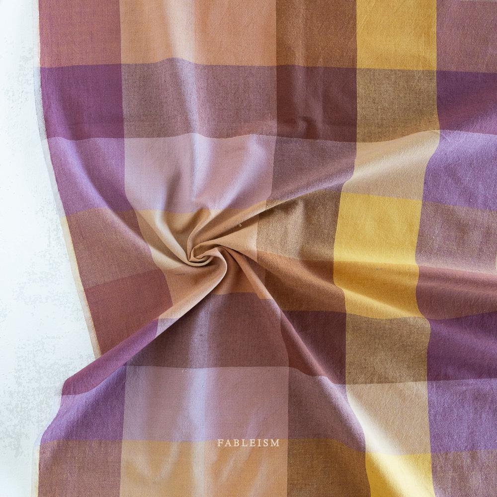 Happy Place Checkers in Meadow GLDHR-01-MEADOW | Golden Hour by Fableism Supply Co. | Continuous Yardage | Fat Quarter | Yarn Dyed Woven