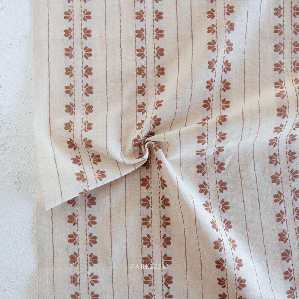 Deco Stripe Umber GLDHR-03-Umber | Golden Hour by Fableism Supply Co. | Continuous Yardage | Fat Quarter | Yarn Dyed Woven