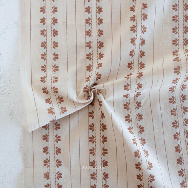 Deco Stripe Umber GLDHR-03-Umber | Golden Hour by Fableism Supply Co. | Continuous Yardage | Fat Quarter | Yarn Dyed Woven