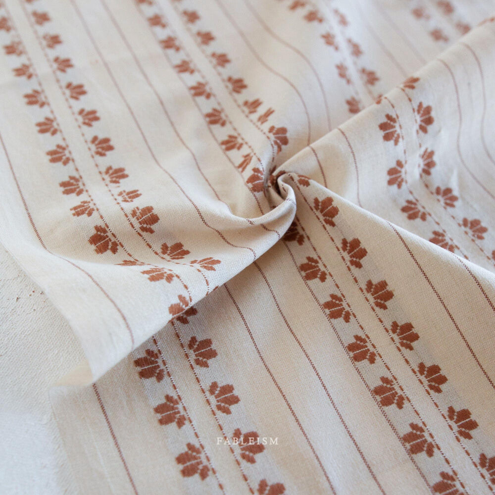 Deco Stripe Umber GLDHR-03-Umber | Golden Hour by Fableism Supply Co. | Continuous Yardage | Fat Quarter | Yarn Dyed Woven