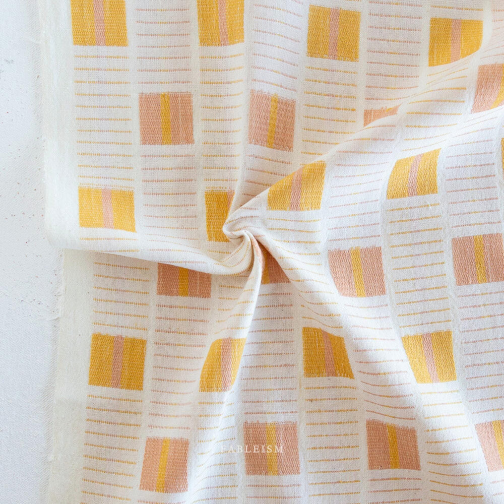 Large Monarch in Sunny GLDHR-05-SUNNY | Golden Hour by Fableism Supply Co. | Continuous Yardage | Fat Quarter | Yarn Dyed Woven