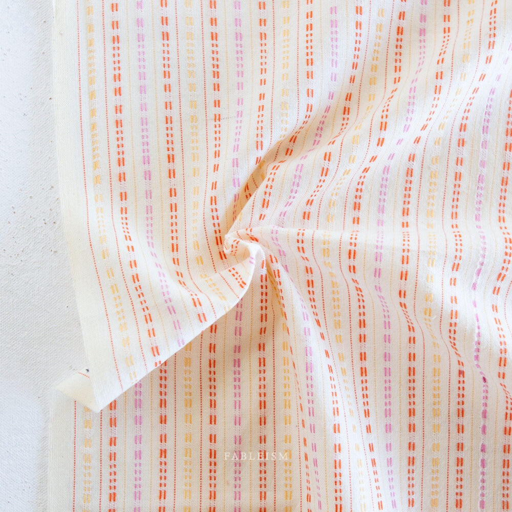 Flick Stitch in Wild GLDHR-07-WILD | Golden Hour by Fableism Supply Co. | Continuous Yardage | Fat Quarter | Yarn Dyed Woven