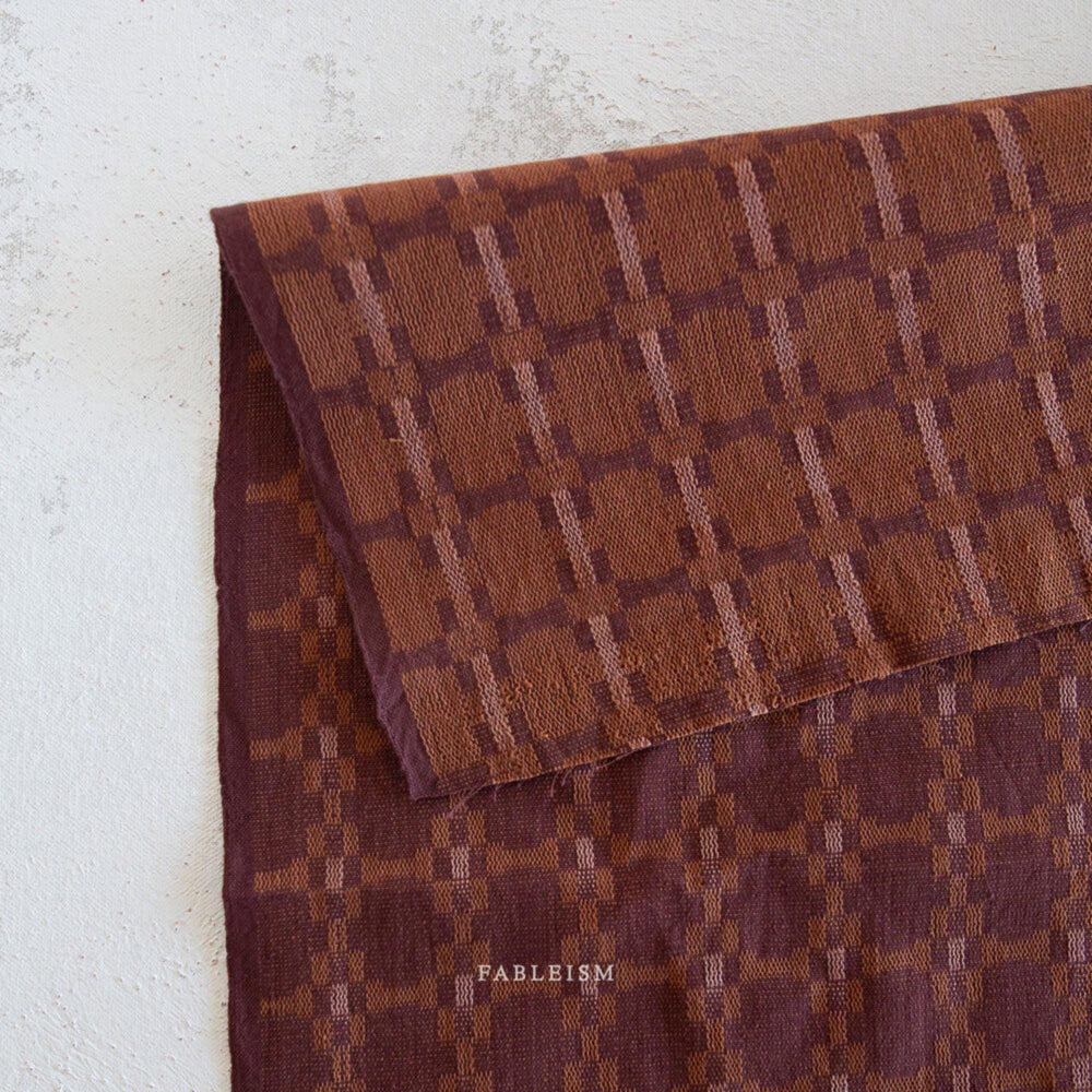 Native Nectar in Eggplant GLDHR-12-EGGPLANT | Golden Hour by Fableism Supply Co. | Continuous Yardage | Fat Quarter | Yarn Dyed Woven