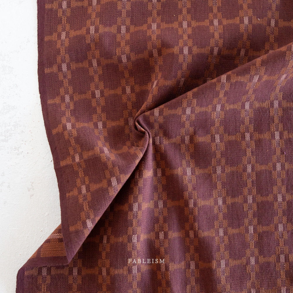 Native Nectar in Eggplant GLDHR-12-EGGPLANT | Golden Hour by Fableism Supply Co. | Continuous Yardage | Fat Quarter | Yarn Dyed Woven