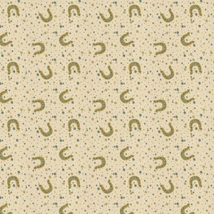 Lucky Desert Moss Unbleached Metallic AC703-DM3UM | The Badlands by Ash Cascade | Cotton + Steel | Continuous Yardage | Fat Quarter