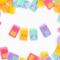 Daisy Multi Colored Woven Labels | Sarah Hearts Labels | 8 Pack Sewing Woven Labels | Perfect Gift for Sewist or Quilter