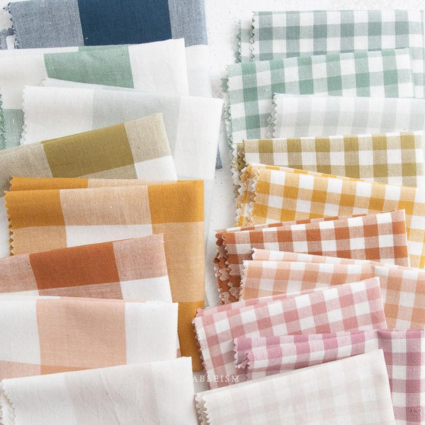 Camp Gingham in Granite CMP-03-GRANITE |Camp Gingham by Fableism Supply Co. | Continuous Yardage | Fat Quarter | Yarn Dyed Wovens