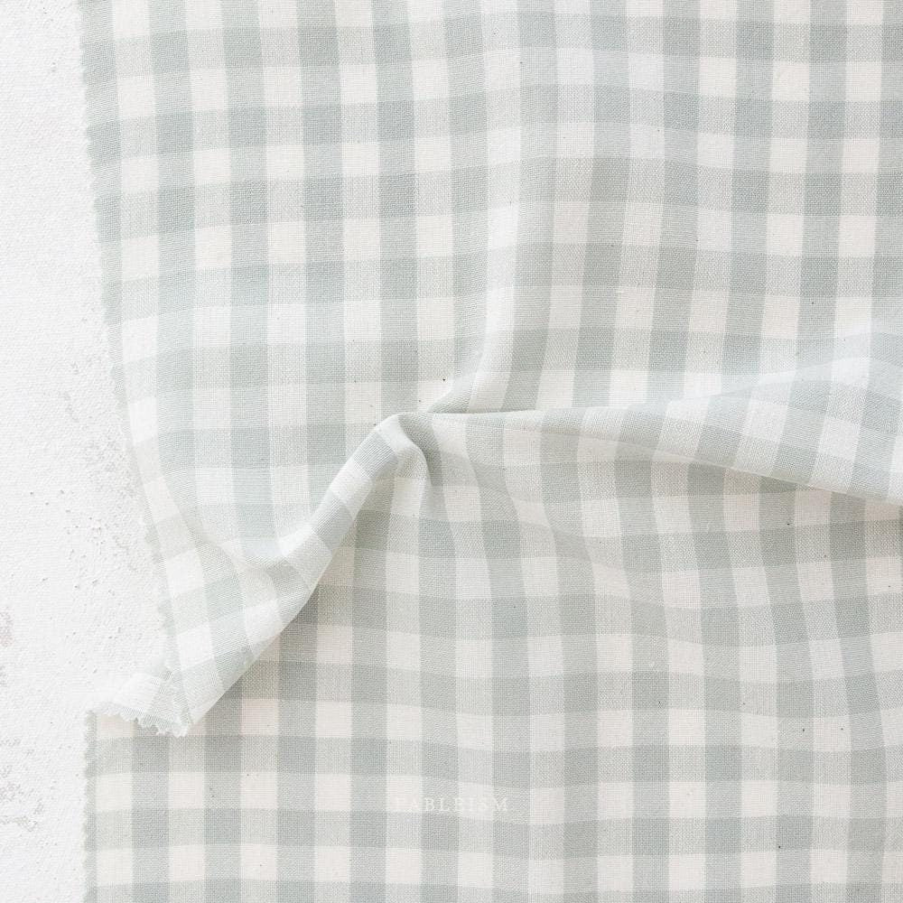 Camp Gingham in Mist CMP-02-MIST |Camp Gingham by Fableism Supply Co. | Continuous Yardage | Fat Quarter | Yarn Dyed Wovens