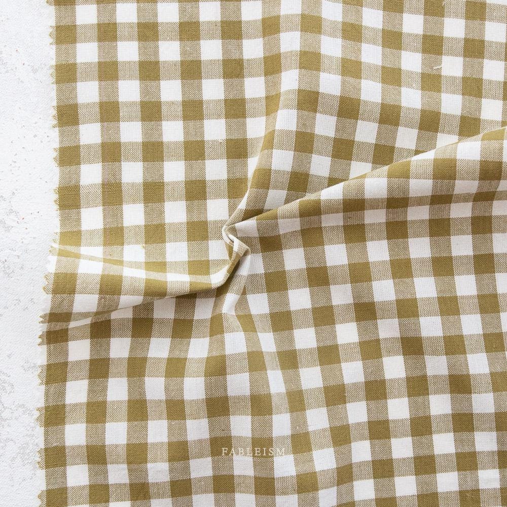 Camp Gingham in Moss CMP-05-MOSS |Camp Gingham by Fableism Supply Co. | Continuous Yardage | Fat Quarter | Yarn Dyed Wovens