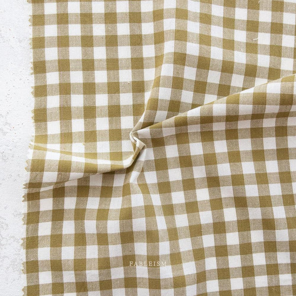 Camp Gingham in Moss CMP-05-MOSS |Camp Gingham by Fableism Supply Co. | Continuous Yardage | Fat Quarter | Yarn Dyed Wovens
