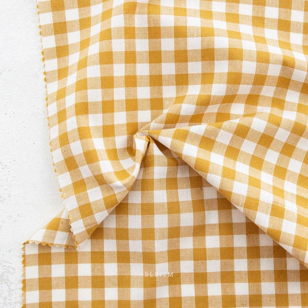 Camp Gingham in Sunshine CMP-06-SUNSHINE |Camp Gingham by Fableism Supply Co. | Continuous Yardage | Fat Quarter | Yarn Dyed Wovens